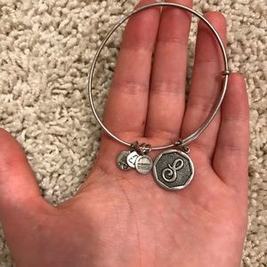 Alex and Ani silver S initial bracelet